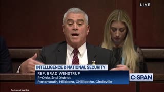 Wenstrup Speaks at Intelligence Committee Open Hearing with National Security Panel