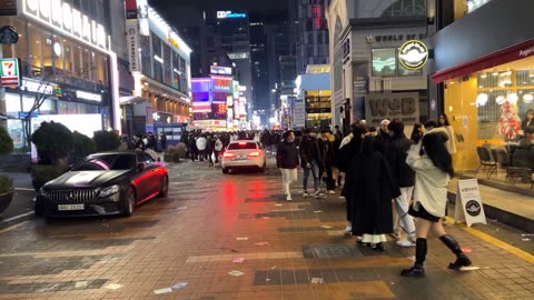 【4K】 Walking Gangnam Station - Korean Girls know how to PARTY 2 - Nightlife Ambience│Seoul