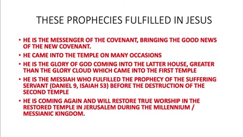 Prophecies fulfilled in Jesus the Messiah