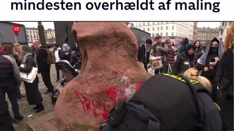 Palestinian protesters vandalized a Holocaust memorial in Denmark on Holocaust Remembrance Day