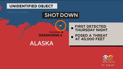 U.S. shoots down "high-altitude" object over Alaska