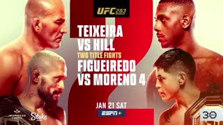 Jamahal Hill vs Thiago Santos FULL FREE FIGHT