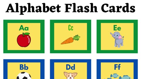 Alphabet flash cards printable