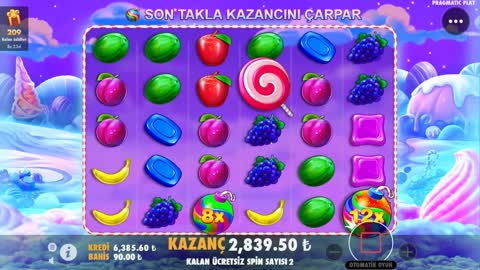 🍭 SWEET BONANZA 🍭 Cesaretim Yüksek Vurgun Getirdi