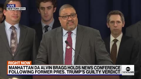 Manhattan DA Alvin Bragg speaks after Trump found guilty in historic criminal hush money trial ABC