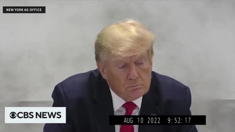 Video of Trump’s August deposition has been released.