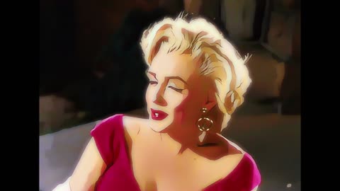 Marilyn Monroe 1953 1080p Niagara Kiss Me anime effect