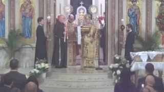 Greek Orthodox "Bishop" Methodios From Boston Gives A Speech On Holy Pascha.