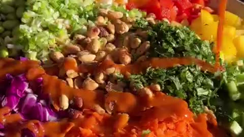 Crunchy Rainbow Vegetable Salad