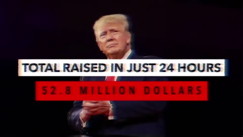 🚩Smashed Record! Trump raised $52.8 million just online in the last 24 hours
