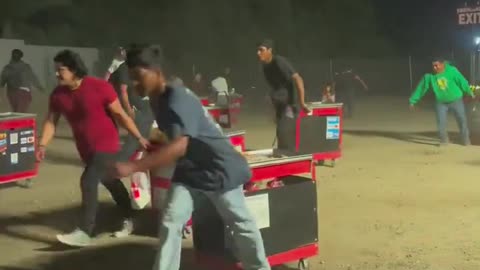 Hot Dog Vendors Charging Into Coachella