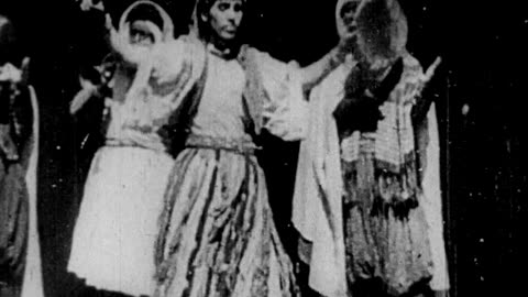 Princess Ali, Egyptian Dance (1895 Original Black & White Film)