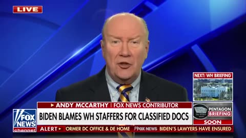 Biden creating 'terrible misimpression' about handling of classified docs- Andy McCarthy