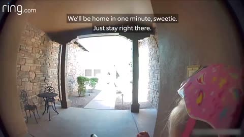 Small girl talks to neighbor