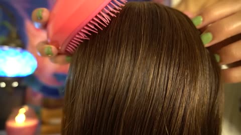 ASMR Hypnotic Hair Brushing with Tangle Teezer 😴