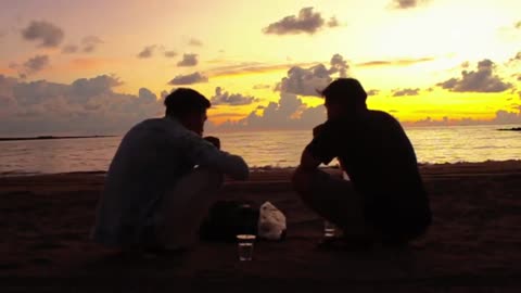 AESTETIC VIDEO BACKGROUND - CERITA PANTAI' DI KALA SENJA - TIME LAPSE