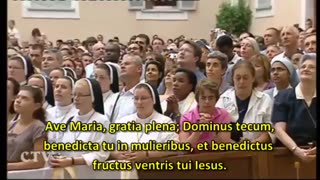 el angelus en latin con el papa benedicto 16