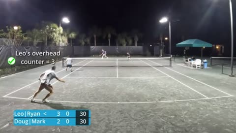 TENNIS DOUBLES ON A COOL NIGHT IN FLORIDA!