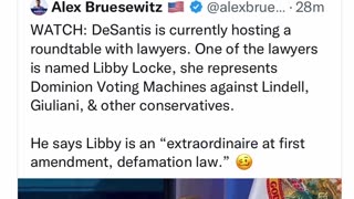 DeSantis hosting Dominion lawyer Libby Locke??? Can someone explain this???