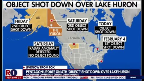 Object shot down over lake Huron