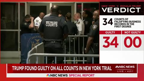 Donald Trump reacts to guilty verdict