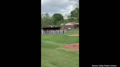 "Thanks for the Goosebumps": Incredible Video Shows High School National Anthem Flyover