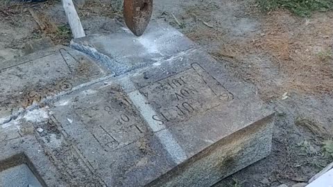Repurposing old granite to be used as corner markers