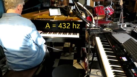 A = 432 hz tuning for grand piano.
