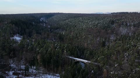 Dreibrunnertal Bridge | Hiking Near Kaiserslautern Germany | DJI Mavic Air 2 Helix