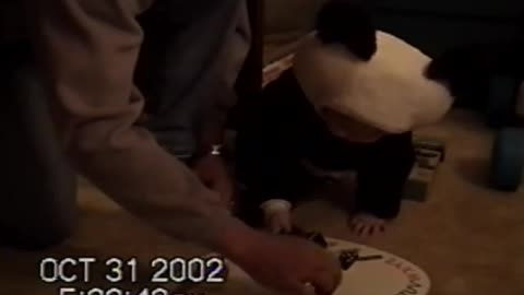 October 31, 2002 - Alex is a Panda for Halloween