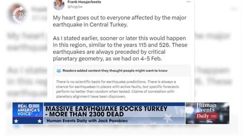 Jack Posobiec: Dutch researcher predicted the Turkey-Syria earthquake several days before it happened