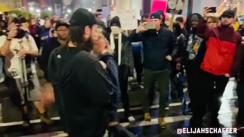 Oct 10 Minnesota 2019 trump rally 1.5.1 leftist mob surrounds trump supporter and attacks him