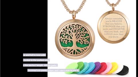 Aromatherapy Essential Oil Diffuser Stainless Steel 30MM Silver Magnetic Locket Pendant with Ch...