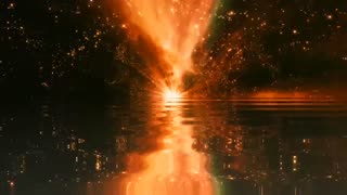 Shooting Star Reflection, Time and Space - 4K Relaxing Screensaver