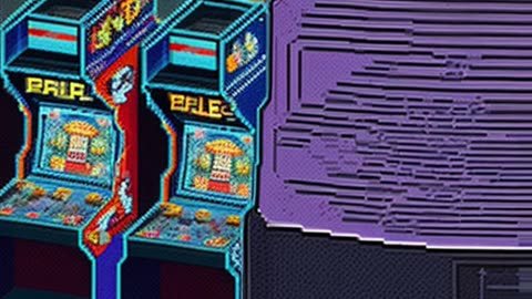 "Pixelated Invasion" Arcade Game Ai Generated Animation