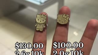 Real Gold Hello Kitty Rings All Under $199