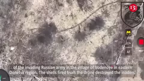Dron Donetskdə rusların texnika və canlı qüvvəsinin yerləşdiyi əraziyə zərbə endirdi