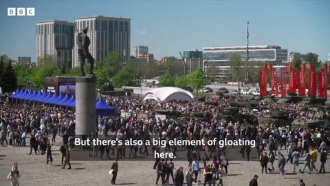 British News Copes About Western Trophies on Display at the Moscow Victory Day Exhibition