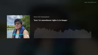 Your 1st amendment rights is in danger