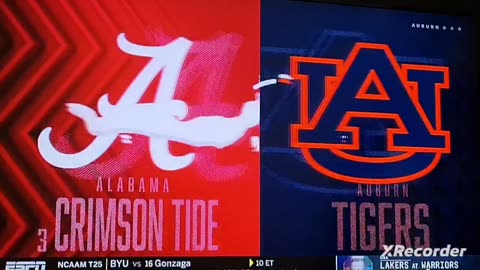 ALABAMA VS AUBURN HALFTIME