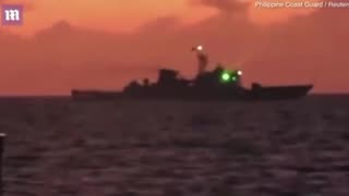 Chinese warship aims 'military grade' laser at Filipino coast guards temporarily blinding crew