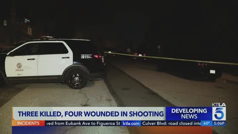 3 killed, 4 others wounded in Beverly Crest shooting, police say