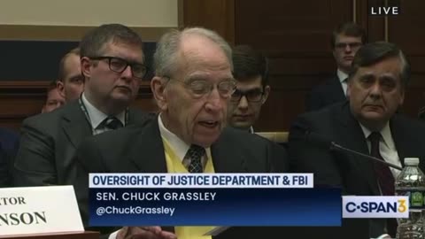 Senator Chuck Grassley talks to House Oversight Committee about Hunter Biden & the FBI