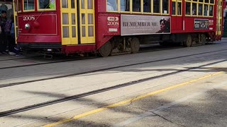 Streetcar on Canal Street in New Orleans, Louisiana