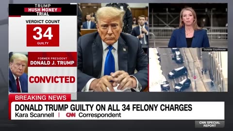 His face was red': Reporter describes Trump in court as verdict was read.