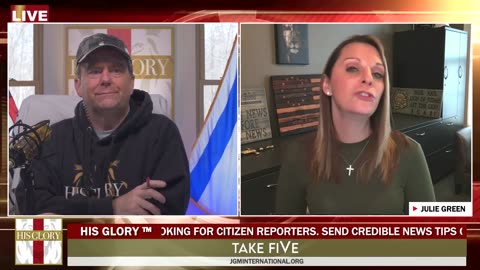 Julie Green & Alex Jones of InfoWars join His Glory on Take Five: Brighteon Edition