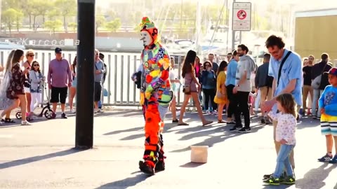 Street Performer Karcocha in Barcelona Spain! So FUNNY!!!!