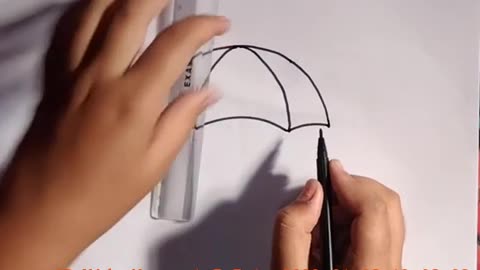 How to draw a umbrella ☔ draw umbrella, colouring umbrella ☔ for kids, beautiful umbrella drawing