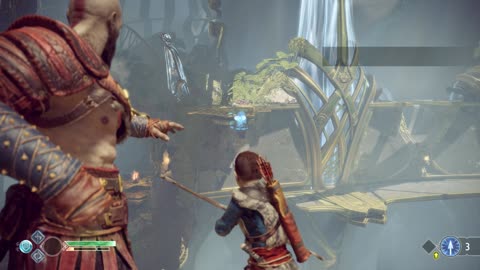 God of War (2018) Kratos Steps Into Alfheim Pillar of Light