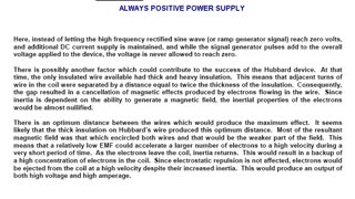 In 1919 a friend of Tesla, Alfred Hubbard demonstrated a free energy device on water